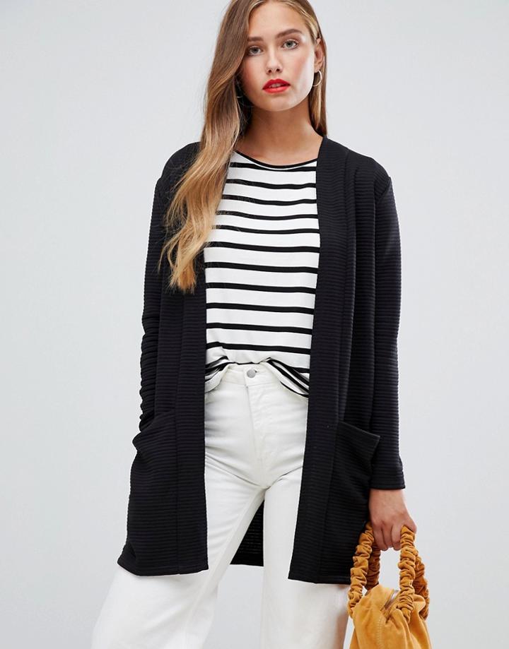 Jdy Amara Open Knit Cardigan - Black