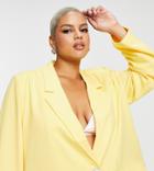 Vero Moda Curve Tailored Suit Blazer In Yellow
