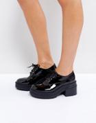 Asos Officer Chunky Heels - Black