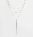 Asos Design Curve Lariat Necklace In Gold Tone