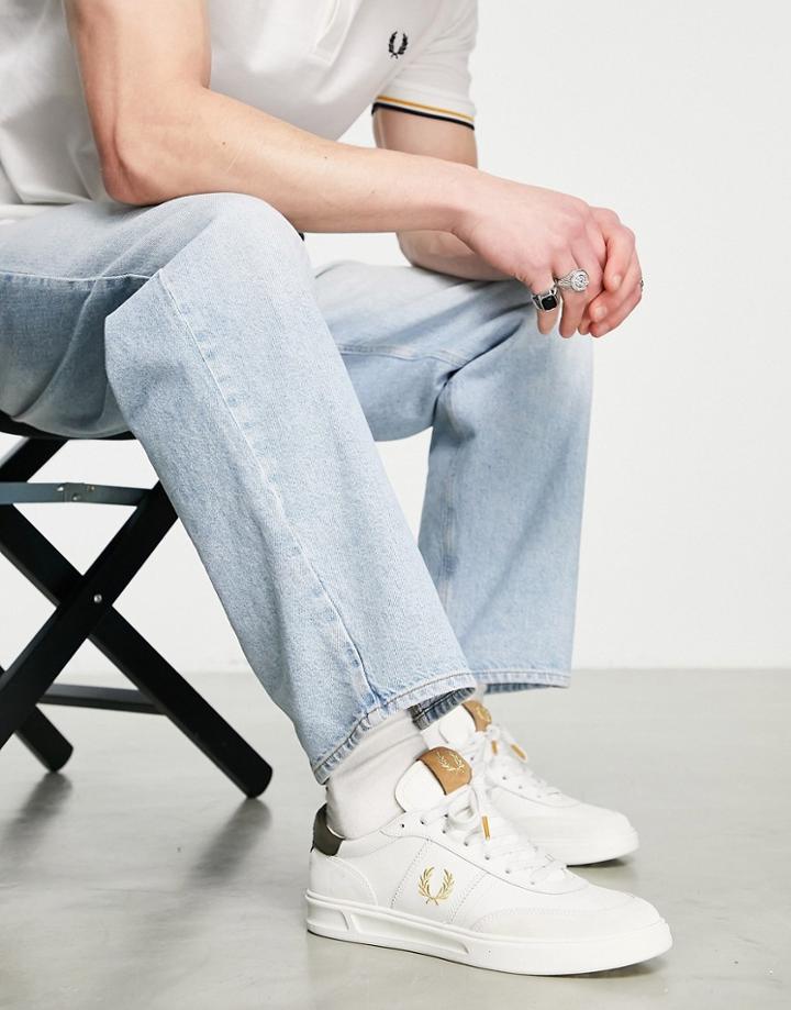 Fred Perry B3388 Leather Trainer In White