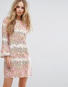Vero Moda Floral Print Shift Dress - Pink