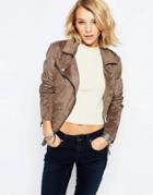 Only Belted Pu Jacket - Falcon