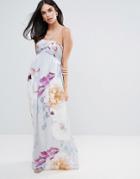 Little Misress Bandeau Maxi Dress In Floral Print - Multi