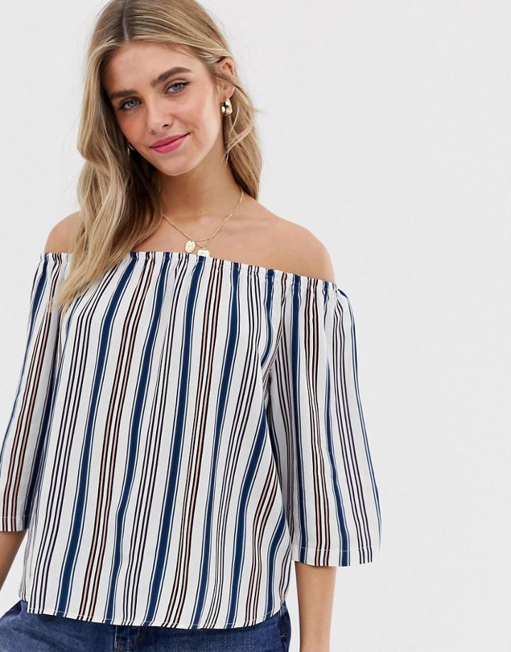 Jdy Stripe Bardot Top - Multi