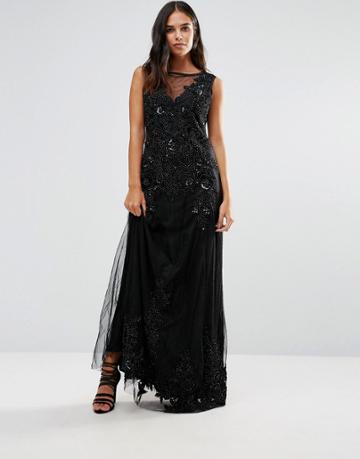 A Star Is Born Embellished Maxi Dress - Black