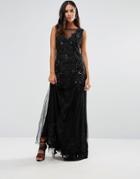 A Star Is Born Embellished Maxi Dress - Black