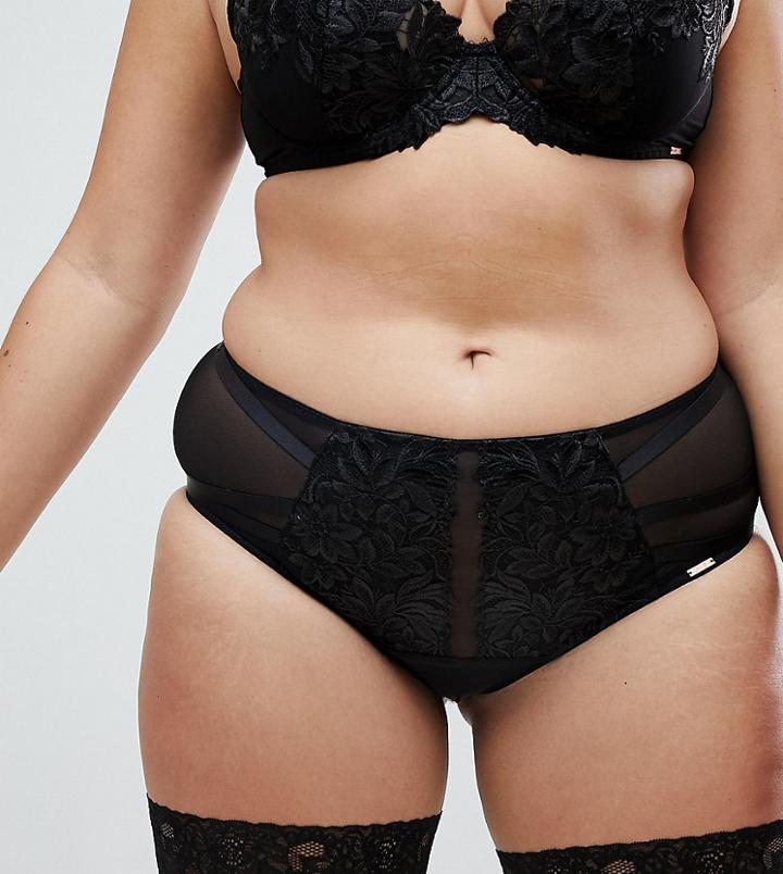 Figleaves Curve Pleasure Brazilian Knicker - Black