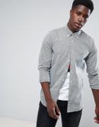 Tommy Hilfiger Lexington Stripe Shirt Buttondown In Slim Fit Green - Green