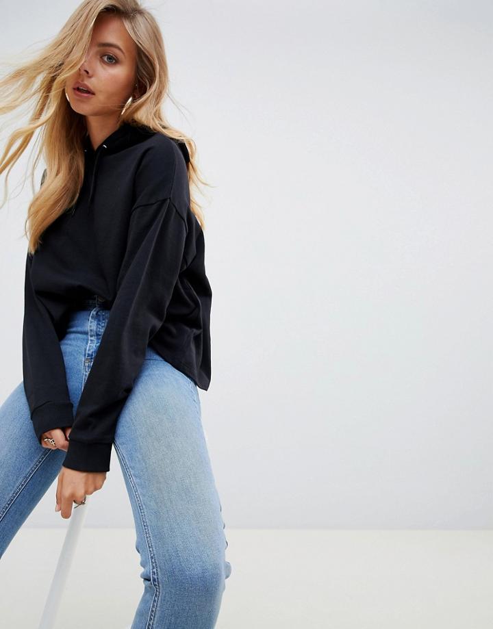 Asos Design Overhead Hoodie In Black