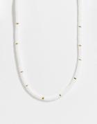 & Other Stories Beaded Necklace In Off White