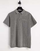 Asos Design Set Relaxed Short Sleeve Textured Polo Shirt In Gray With Chest Embroidery-grey