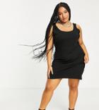 Only Curve Sleeveless Jersey Dress In Black