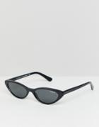 Vogue Eyewear 0vo5237s Cat Eye Slim Frame Sunglasses In Black By Gigi Hadid - Black