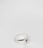 Serge De Nimes Cross Signet Ring In Solid Silver - Silver