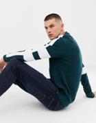 New Look Sweat With Arm Detail In Teal - Green