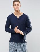 Esprit T-shirt Long Sleeves Regular Fit - Navy
