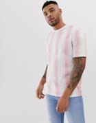Another Influence Over Size Fit Stripe Shirt - Pink