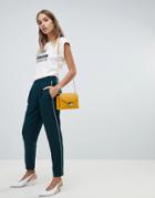 New Look Side Stripe Pull On Pants - Green