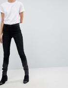 Selected Femme Washed Skinny Jeans - Black