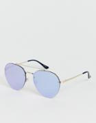 Quay Australia Somerset Aviator Sunglasses In Gold And Lilac - Gold