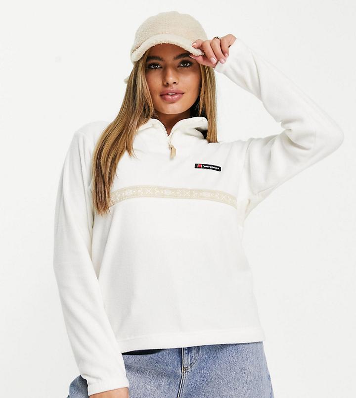 Berghaus Oversized Aztec Fleece In Beige Exclusive At Asos-neutral