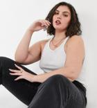 Cotton: On Curve Tank Top In Gray-grey