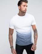 Another Influence Ombre Fade Out T-shirt - Blue
