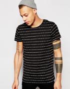 Cheap Monday Cap Logo Stripe T-shirt - Black