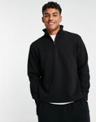 Topman Half Zip Sweatshirt In Black - Part Of A Set