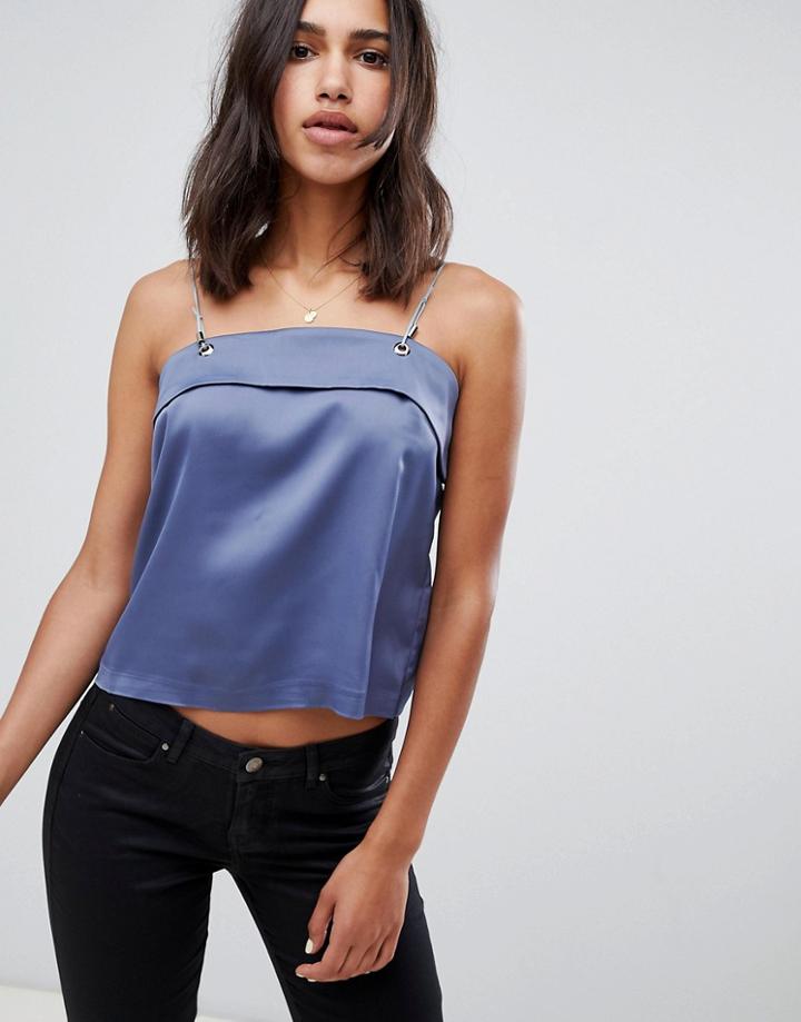 Lavand Cami With Chain Straps - Gray