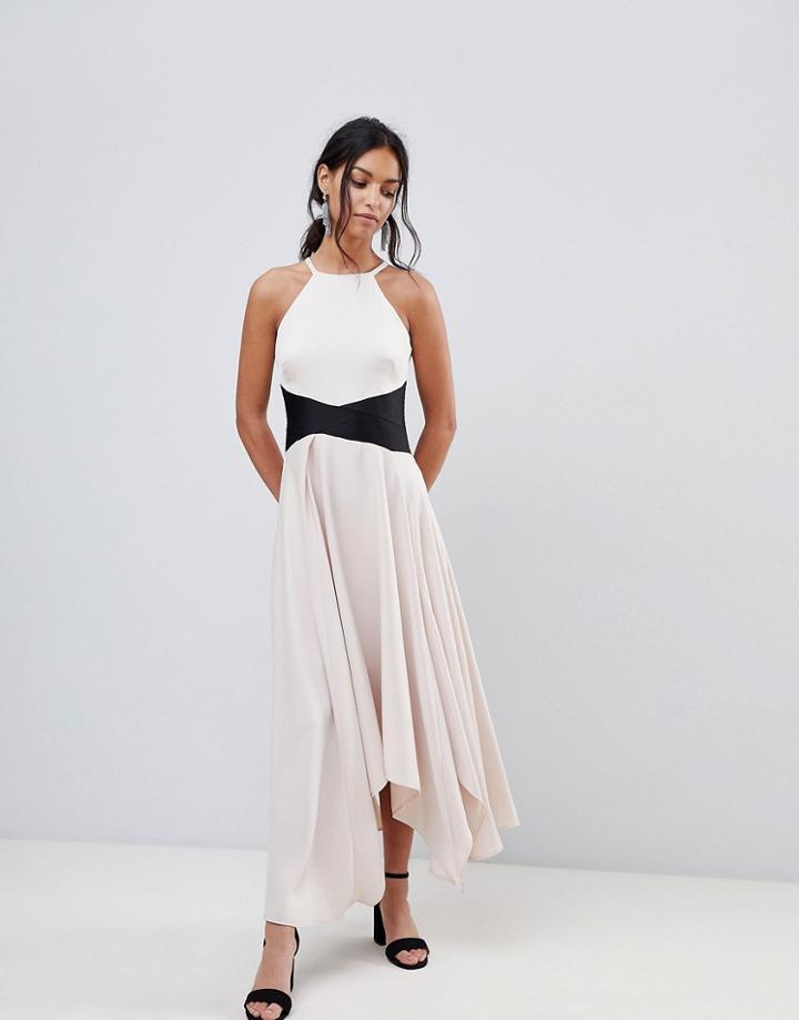 Coast Asymmetric Cami Maxi Dress - Pink