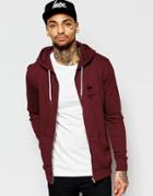 Hype Hoodie With Zip Through - Red