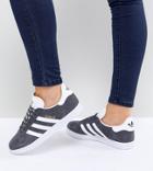 Adidas Originals Gazelle Sneakers In Dark Gray - Gray