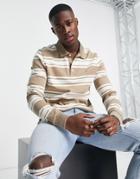 Farah Rugby Polo In Stone-neutral