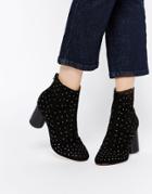 Asos Revisit Stud Ankle Boots - Black