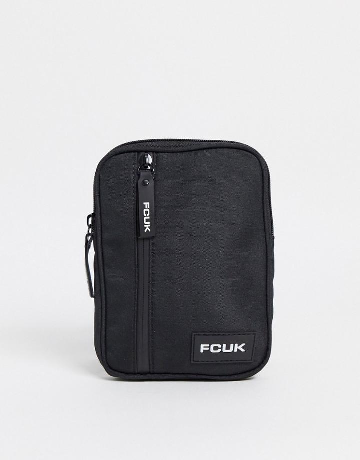 French Connection Flight Bag In Black And White