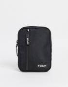 French Connection Flight Bag In Black And White