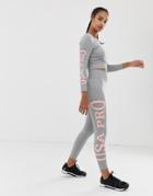 Usa Pro Branded Leggings - Gray