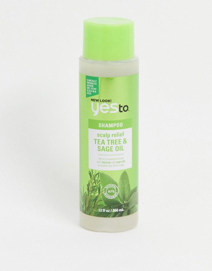 Yes To Naturals Tea Tree Scalp Relief Shampoo 360ml-clear