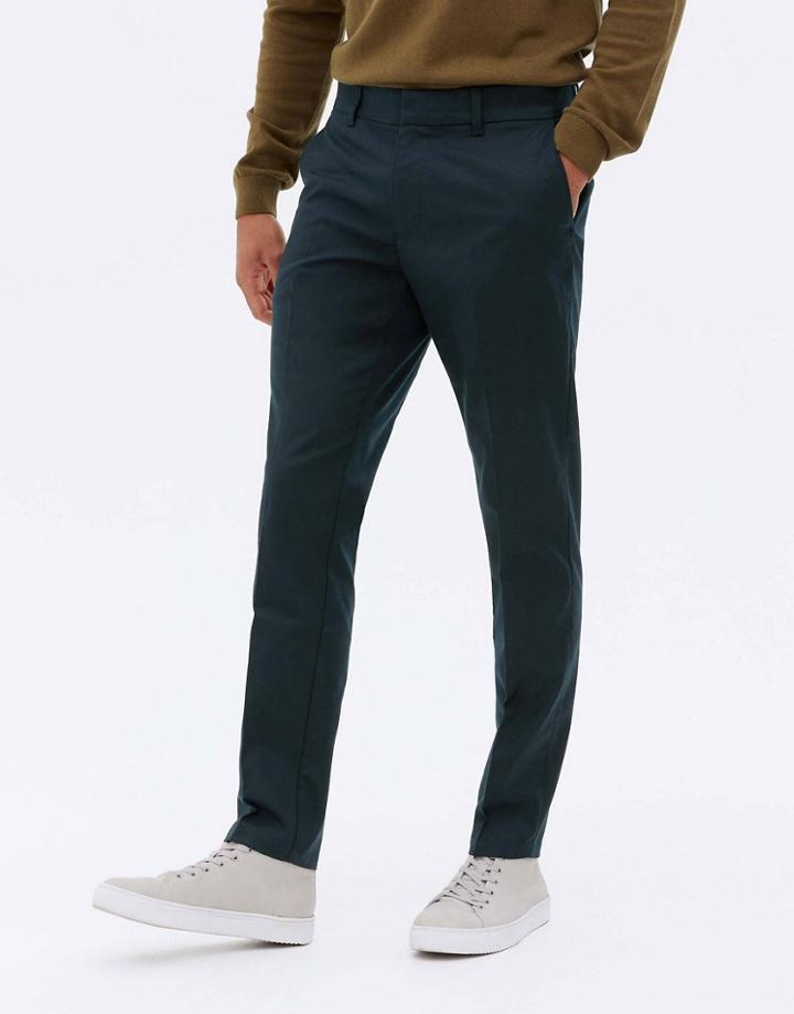 New Look Slim Smart Pants In Navy