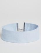 Asos Wide Jersey Choker Necklace - Blue