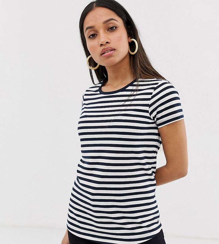 Asos Design Petite T-shirt With Crew Neck In Stripe-multi