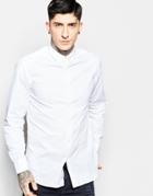 Produkt Shirt With Button Down Collar In Slim Fit - White