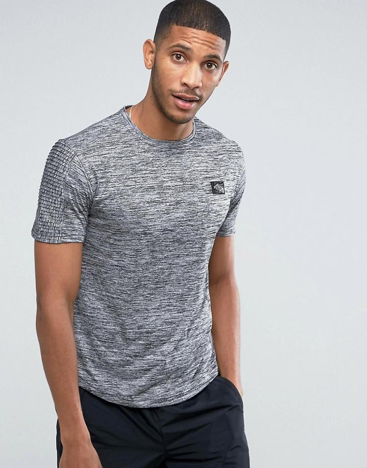 Divine Hunter Sleeve Detail T-shirt - Gray