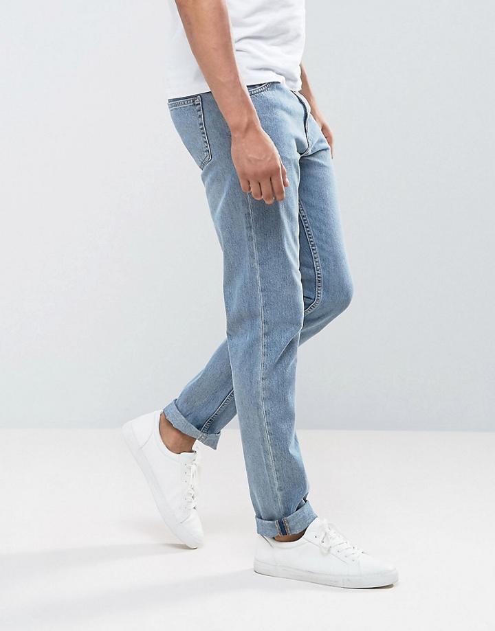 Weekday Sunday Tapered Fit Jeans Blue Trevor Wash - Blue