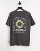 New Look Oversized T-shirt With Back Print In Gray-grey
