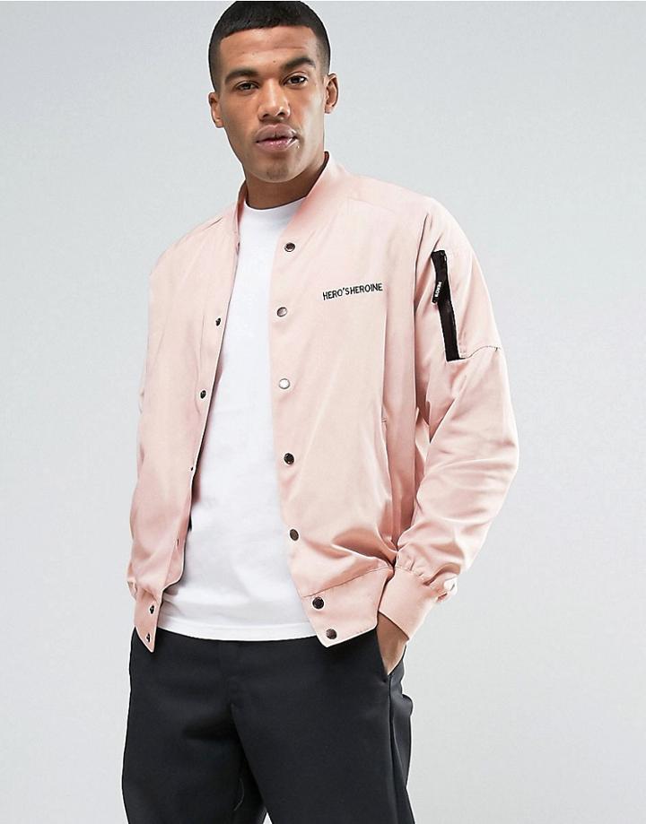 Heros Heroine Ma1 Bomber Jacket - Pink