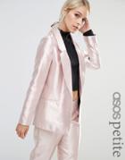 Asos Petite Ultimate Pink Metallic Blazer - Pink