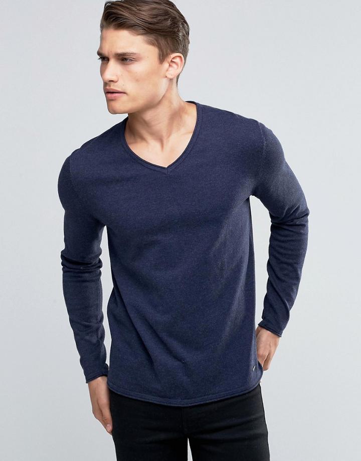 Esprit V-neck Sweater - Navy